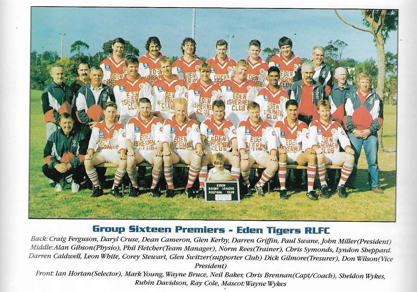 Eden tigers clayton cup 1997