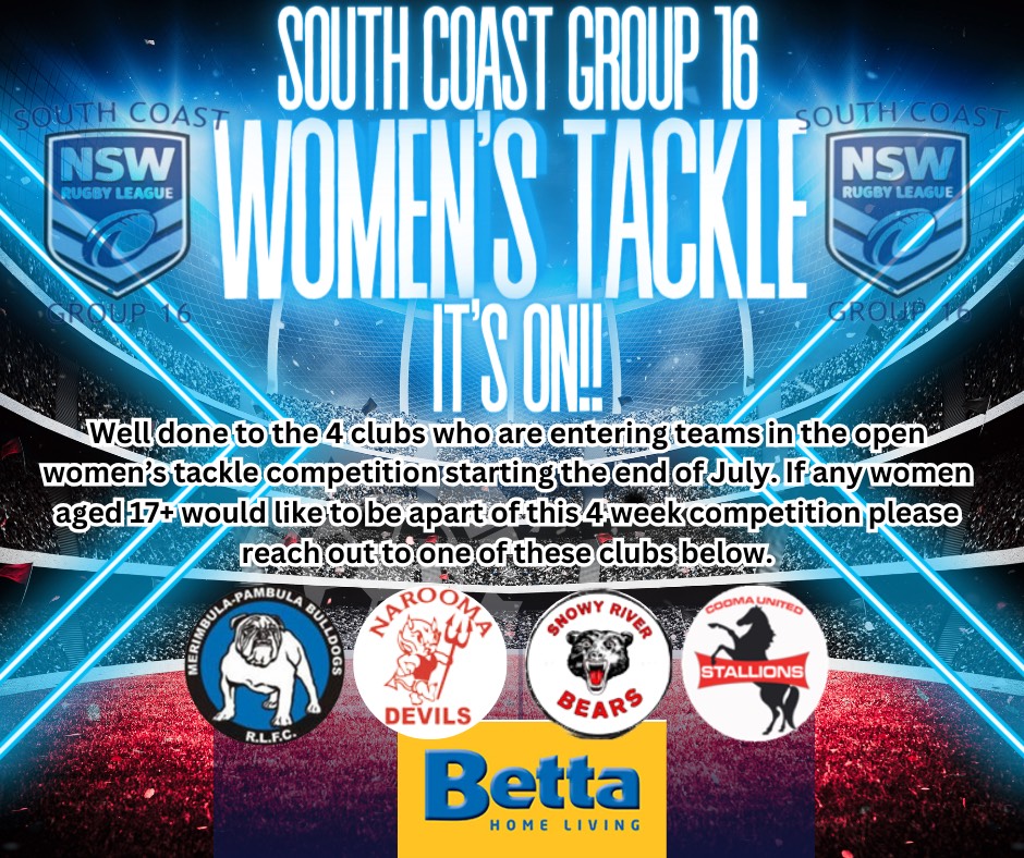 South Coast Group 16 Women's Tackle - It's On!